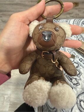 COACH Brown Teddy Bear Keychain